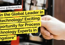 Join the Global Leader in Biotechnology! Exciting Opportunity for Process Technology Experts in Bangalore Sartorius Biotech Engg Job Opening - Apply For Process Tech