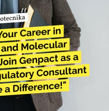 Genpact Mol Bio Job - Biochem, Applied Genetics & Biotech Apply Online