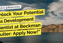 Unlock Your Potential as a Development Scientist at Beckman Coulter: Apply Now! "Unlock Your Potential as a Development Scientist at Beckman Coulter: Apply Now!"