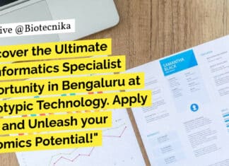 Bioinformatics Specialist Recruitment at Genotypic Technology, Apply Now!