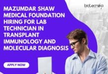 Mazumdar Shaw Medical Foundation Hiring For Lab Technician in Transplant Immunology and Molecular Diagnosis Mazumdar Shaw Medical Foundation Hiring For Lab Technician Role - Freshers Can Apply