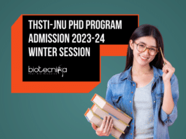 THSTI-JNU 2023 PhD Admission