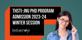 THSTI-JNU 2023 PhD Admission