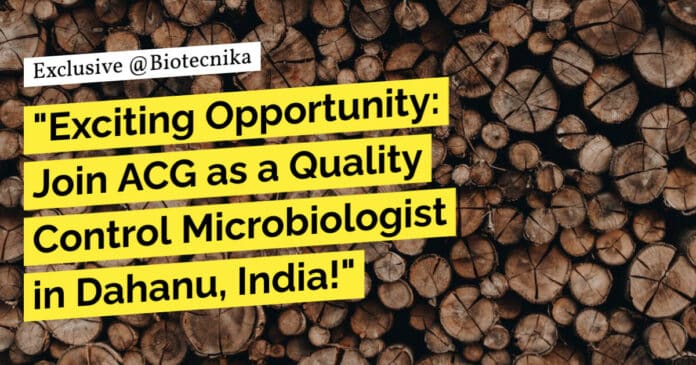 ACG Capsules QC Microbiology Job Opening - Apply Online
