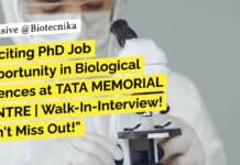 Exciting PhD Job Opportunity in Biological Sciences at TATA MEMORIAL CENTRE | Walk-In-Interview! Don’t Miss Out! ACTREC Biological Sciences Job - PhD Attend Walk-In-Interview