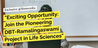 "Exciting Opportunity: Join the Pioneering DBT-Ramalingaswami Project in Life Sciences"