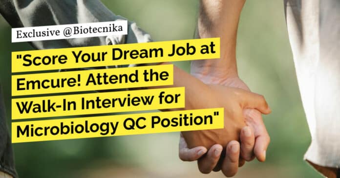 "Score Your Dream Job at Emcure! Attend the Walk-In Interview for Microbiology QC Position"