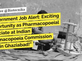 Govt IPC Biotech Jobs - Apply For Pharmacopoeial Associate