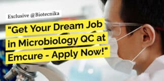 "Get Your Dream Job in Microbiology QC at Emcure - Apply Now!"