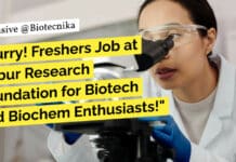 Hurry! Freshers Job at Dabur Research Foundation for Biotech and Biochem Enthusiasts! "Hurry! Freshers Job at Dabur Research Foundation for Biotech and Biochem Enthusiasts!"
