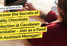 Food Tech Assistant Manager - Quality Assurance at Cacobean Chocolatier