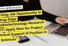 Exciting Job Opportunity in Cutting-Edge Nanobiotechnology Research at VIT! Apply Now for Project Technical Support III Position in Life Sciences VIT Vellore Project Vacancy For MSc, MTech Biotech & Life Sciences