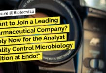 Want to Join a Leading Pharmaceutical Company? Apply Now for the Analyst Quality Control Microbiology Position at Endo! Analyst Quality Control Microbiology Recruitment at Endo, Apply Online