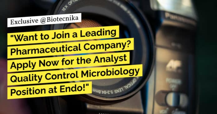 Analyst Quality Control Microbiology Recruitment at Endo, Apply Online