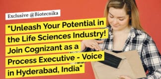 Cognizant Life Sciences Executive - Process Executive Job Available