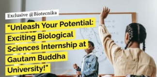 "Unleash Your Potential: Exciting Biological Sciences Internship at Gautam Buddha University!"