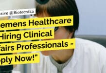 Siemens Healthcare is Hiring Clinical Affairs Professionals – Apply Now! "Siemens Healthcare is Hiring Clinical Affairs Professionals - Apply Now!"