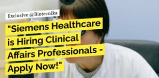 "Siemens Healthcare is Hiring Clinical Affairs Professionals - Apply Now!"