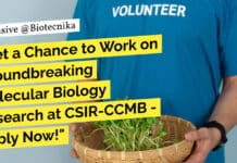 Get a Chance to Work on Groundbreaking Molecular Biology Research at CSIR-CCMB – Apply Now! "Get a Chance to Work on Groundbreaking Molecular Biology Research at CSIR-CCMB - Apply Now!"