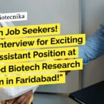 BSc Life Sciences Project Job Opening at RCB - Attend Walk-In
