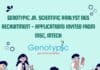 Genotypic Jr. Scientific Analyst NGS Recruitment – Applications Invited From MSc, MTech Genotypic Scientific Analyst NGS Job For MSc, MTech Biotech, Biochem, Genetics & Genomics