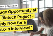 Huge Opportunity at NII Biotech Project – Apply Now for a Walk-In Interview! NII Biotech Project Vacancy - Attend Walk-In-Interview