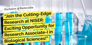 NISER Biological & Life Sciences RA Job Recruitment - Applications Invited