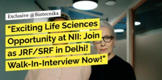 "Exciting Life Sciences Opportunity at NII: Join as JRF/SRF in Delhi! Walk-In-Interview Now!"