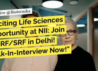 "Exciting Life Sciences Opportunity at NII: Join as JRF/SRF in Delhi! Walk-In-Interview Now!"