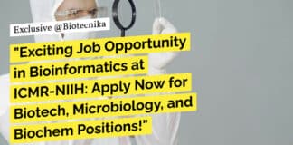 "Exciting Job Opportunity in Bioinformatics at ICMR-NIIH: Apply Now for Biotech, Microbiology, and Biochem Positions!"