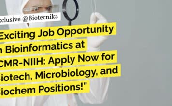 "Exciting Job Opportunity in Bioinformatics at ICMR-NIIH: Apply Now for Biotech, Microbiology, and Biochem Positions!"