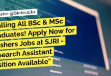 "Calling All BSc & MSc Graduates! Apply Now for Freshers Jobs at SJRI - Research Assistant Position Available"
