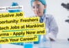 Exclusive Job Opportunity: Freshers Biotech Jobs at Mankind Pharma – Apply Now and Launch Your Career! Freshers Biotech Jobs Mankind Pharma - Apply Now!
