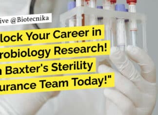 "Unlock Your Career in Microbiology Research! Join Baxter's Sterility Assurance Team Today!"