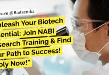 NABI Research Training With Project Opportunity For 4-6 Months (Jan-June 2024) "Unleash Your Biotech Potential: Join NABI Research Training & Find Your Path to Success! Apply Now!"