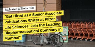 Pfizer Life Sciences Senior Associate Publications Writer Recruitment