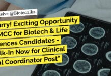 Hurry! Exciting Opportunity at MCC for Biotech & Life Sciences Candidates – Walk-In Now for Clinical Trial Coordinator Post "Hurry! Exciting Opportunity at MCC for Biotech & Life Sciences Candidates - Walk-In Now for Clinical Trial Coordinator Post"