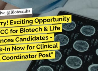 "Hurry! Exciting Opportunity at MCC for Biotech & Life Sciences Candidates - Walk-In Now for Clinical Trial Coordinator Post"