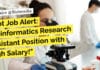 Hot Job Alert: Bioinformatics Research Assistant Position with High Salary! "Hot Job Alert: Bioinformatics Research Assistant Position with High Salary!"
