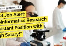 Hot Job Alert: Bioinformatics Research Assistant Position with High Salary! "Hot Job Alert: Bioinformatics Research Assistant Position with High Salary!"