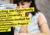 Exciting Job Opportunity at Anna University – Applications Invited for Bioinformatics Project Opening! "Exciting Job Opportunity at Anna University - Applications Invited for Bioinformatics Project Opening!"
