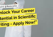 "Unlock Your Career Potential in Scientific Writing - Apply Now!"