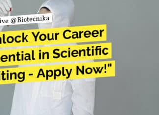 "Unlock Your Career Potential in Scientific Writing - Apply Now!"
