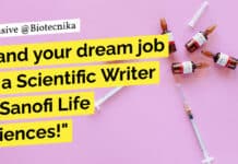 Land your dream job as a Scientific Writer at Sanofi Life Sciences! "Land your dream job as a Scientific Writer at Sanofi Life Sciences!"