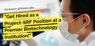 "Get Hired as a Project-SRF Position at a Premier Biotechnology Institution!"