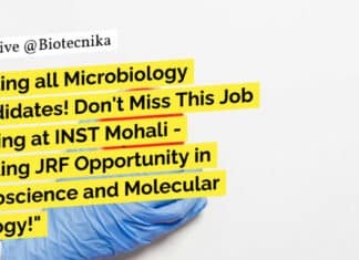 "Calling all Microbiology Candidates! Don't Miss This Job Posting at INST Mohali - Exciting JRF Opportunity in Nanoscience and Molecular Biology!"