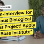 Walk-in-interview for Prestigious Biological Sciences Project! Apply Now at Bose Institute Bose Institute Biological Sciences Project Recruitment