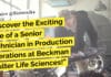 Discover the Exciting Role of a Senior Technician in Production Operations at Beckman Coulter Life Sciences! "Discover the Exciting Role of a Senior Technician in Production Operations at Beckman Coulter Life Sciences!"