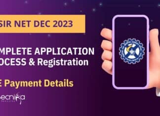 CSIR NET Dec 2023 Application Form Details