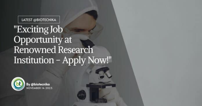 JNCASR PhD Biology Job Opening - Applications Invited